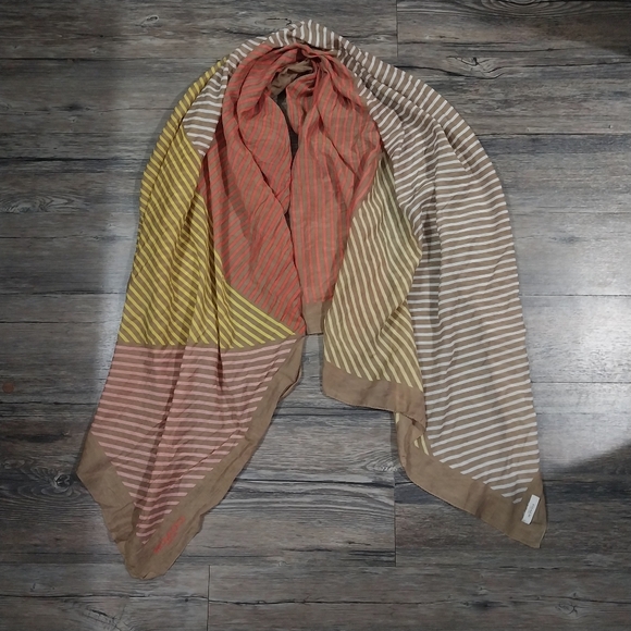 Coach Accessories - Coach New York Geometric Striped Stole Scarf Wrap Luxury Sarong Throw Multicolor